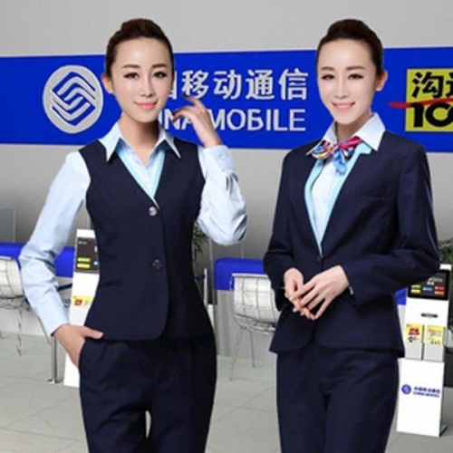 2020年新款中国移动营业员工作服女装图片